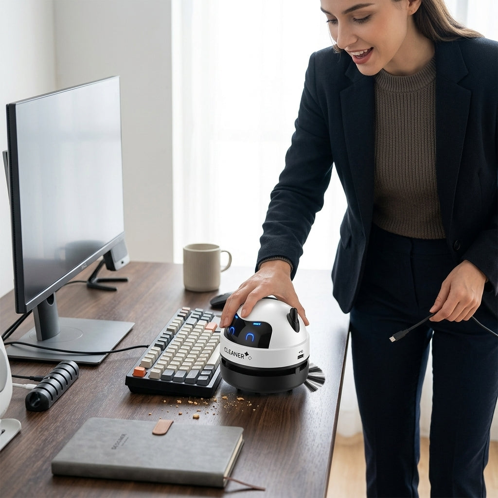 Portable USB Vacuum Cleaner for Desks and Cars